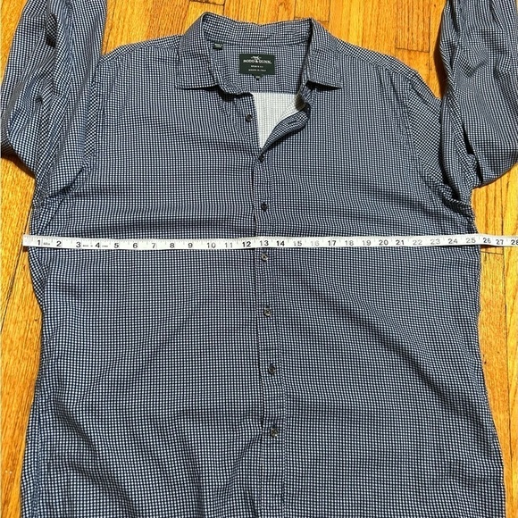 Rodd & Gunn Dress Shirt 2XL Geometric Blue Sports Fit Italian Fabric Button Up - Picture 5 of 9